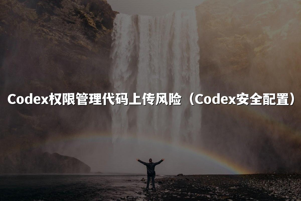 Codex权限管理代码上传风险（Codex安全配置）