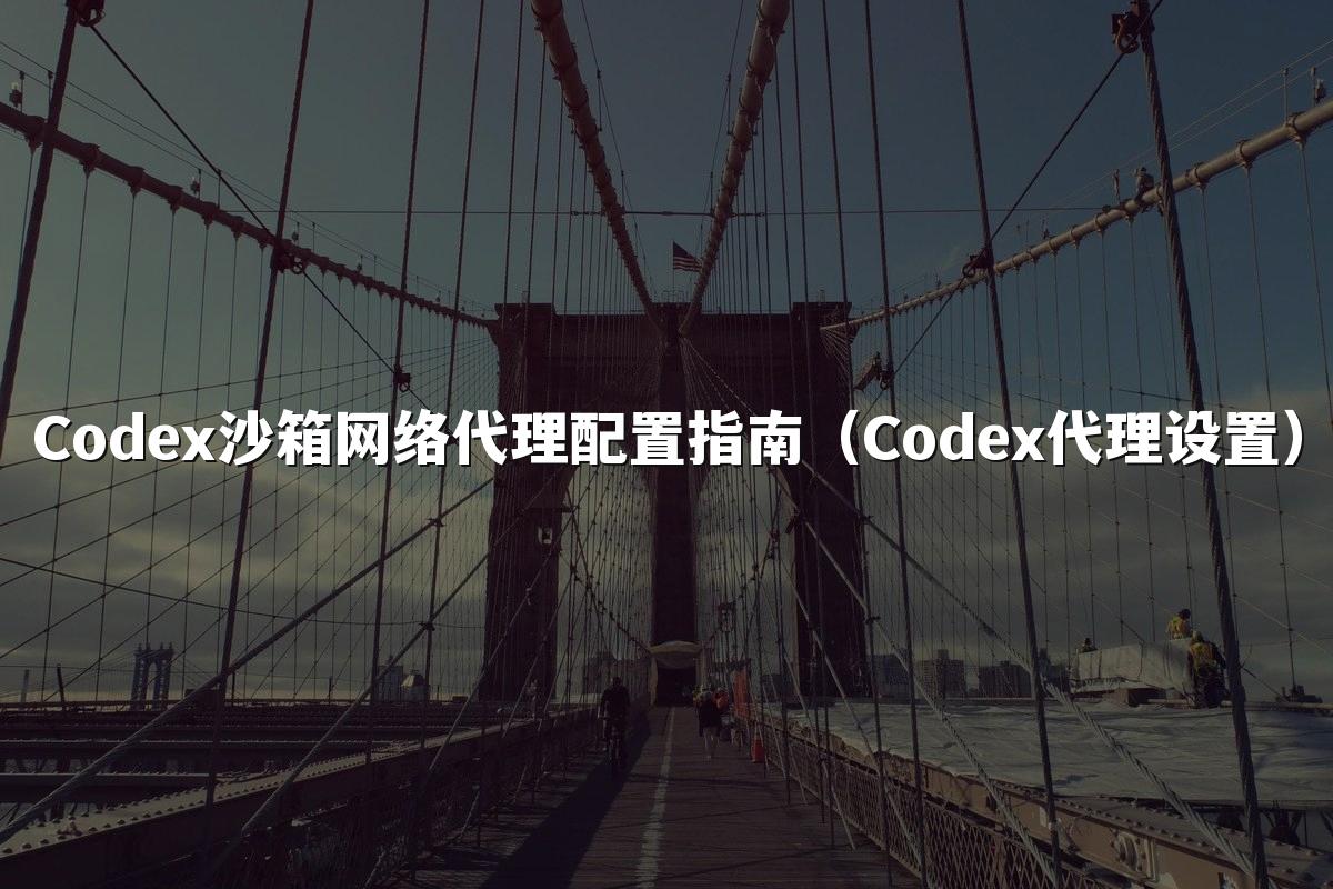 Codex沙箱网络代理配置指南（Codex代理设置）