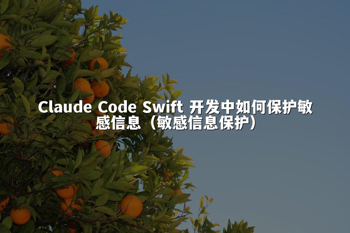 Claude Code Swift 开发中如何保护敏感信息（敏感信息保护）