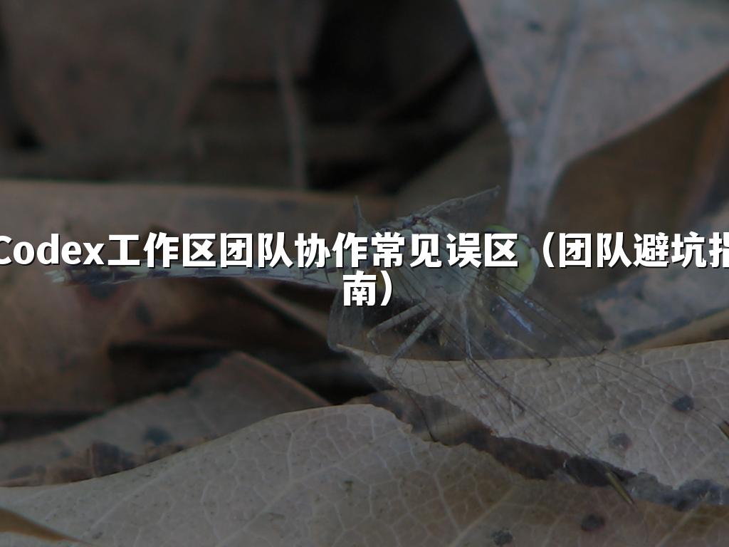 Codex工作区团队协作常见误区（团队避坑指南）