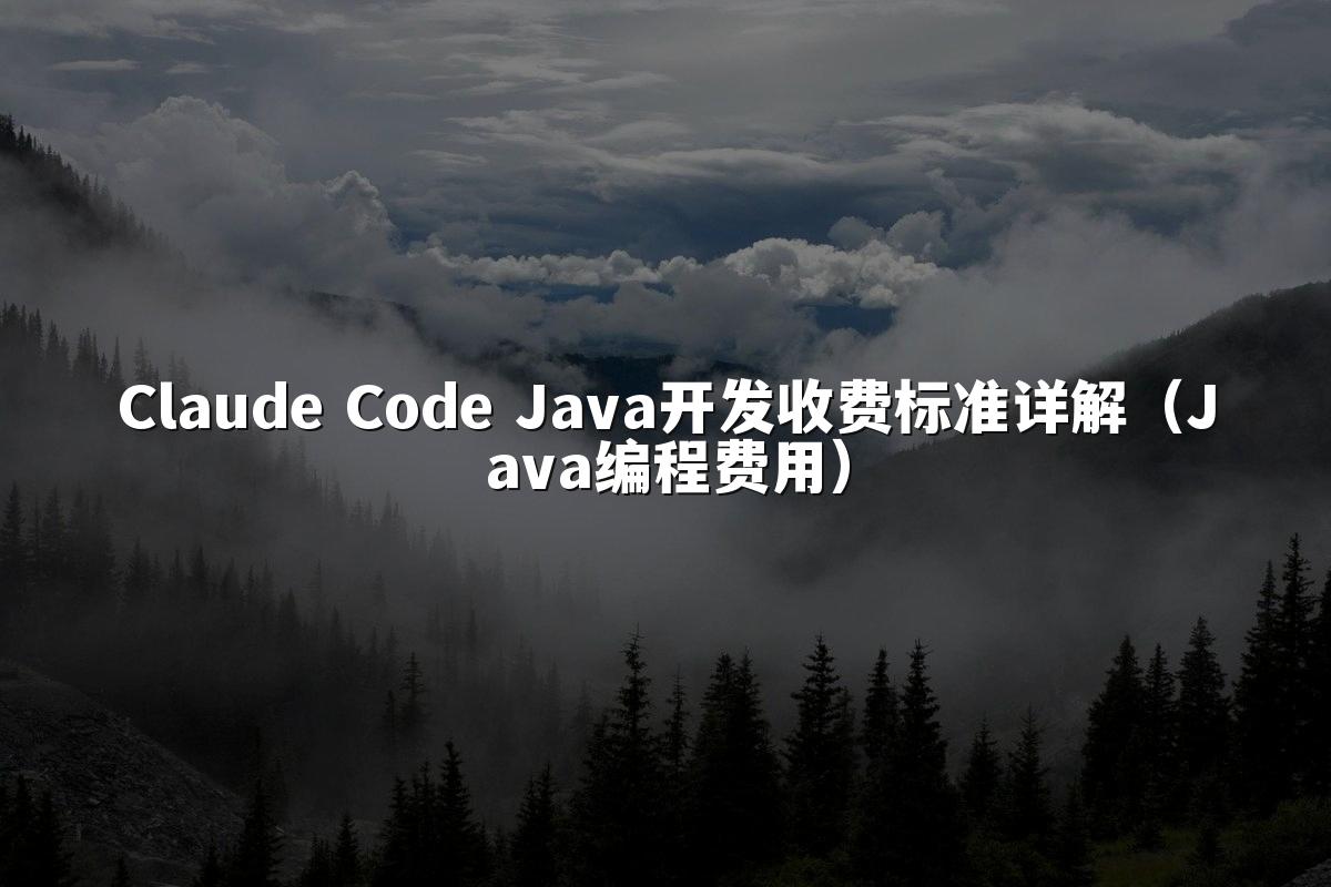 Claude Code Java开发收费标准详解(Java编程费用)