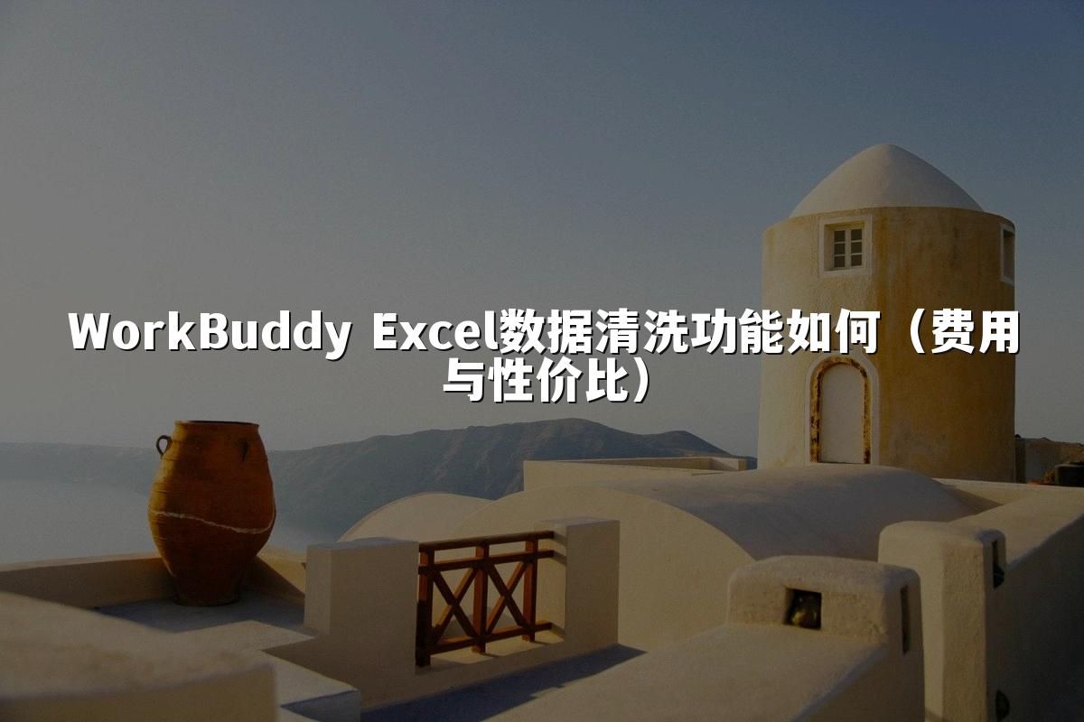 WorkBuddy Excel数据清洗功能如何(费用与性价比)