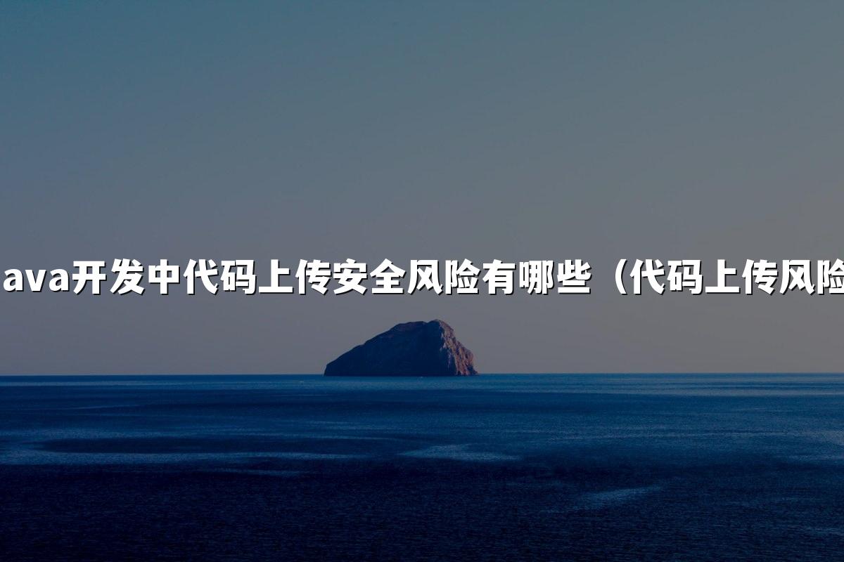Java开发中代码上传安全风险有哪些（代码上传风险）