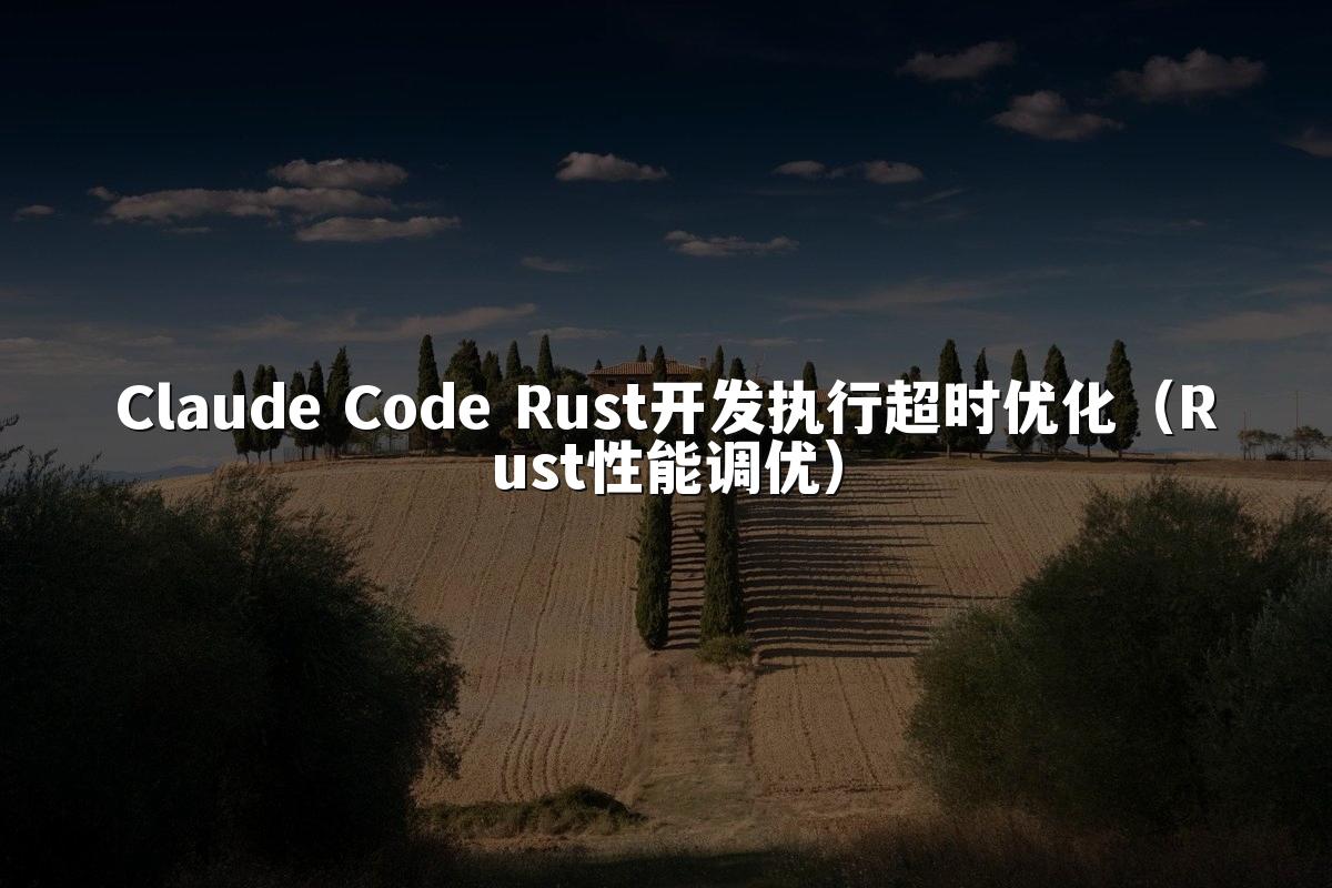 Claude Code Rust开发执行超时优化（Rust性能调优）