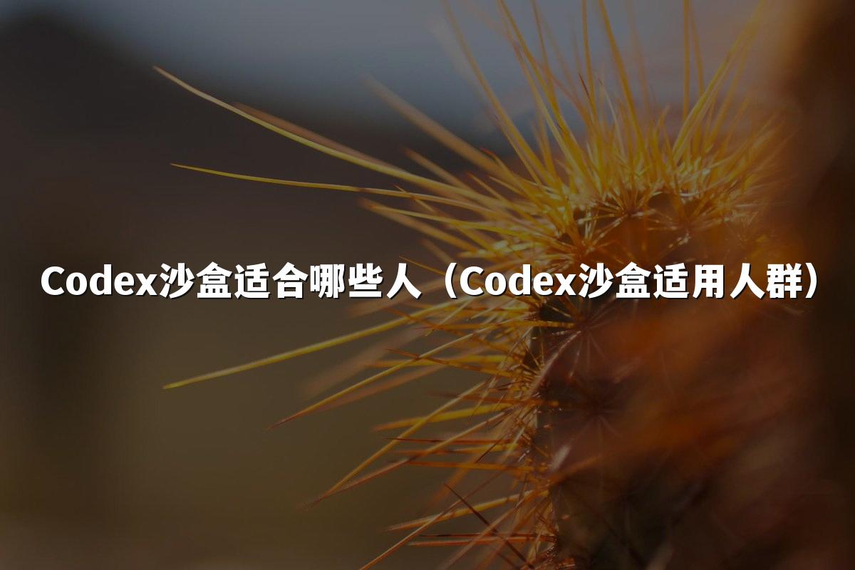 Codex沙盒适合哪些人（Codex沙盒适用人群）