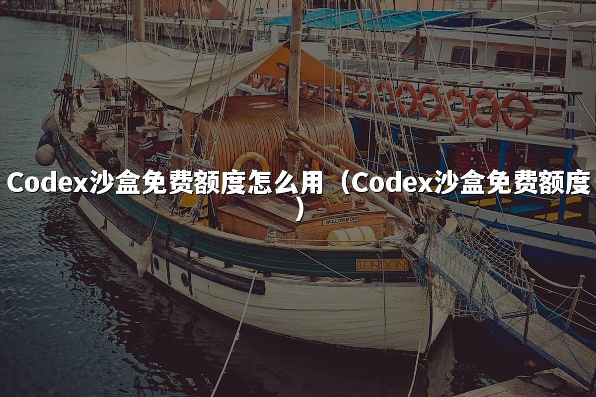 Codex沙盒免费额度怎么用（Codex沙盒免费额度）
