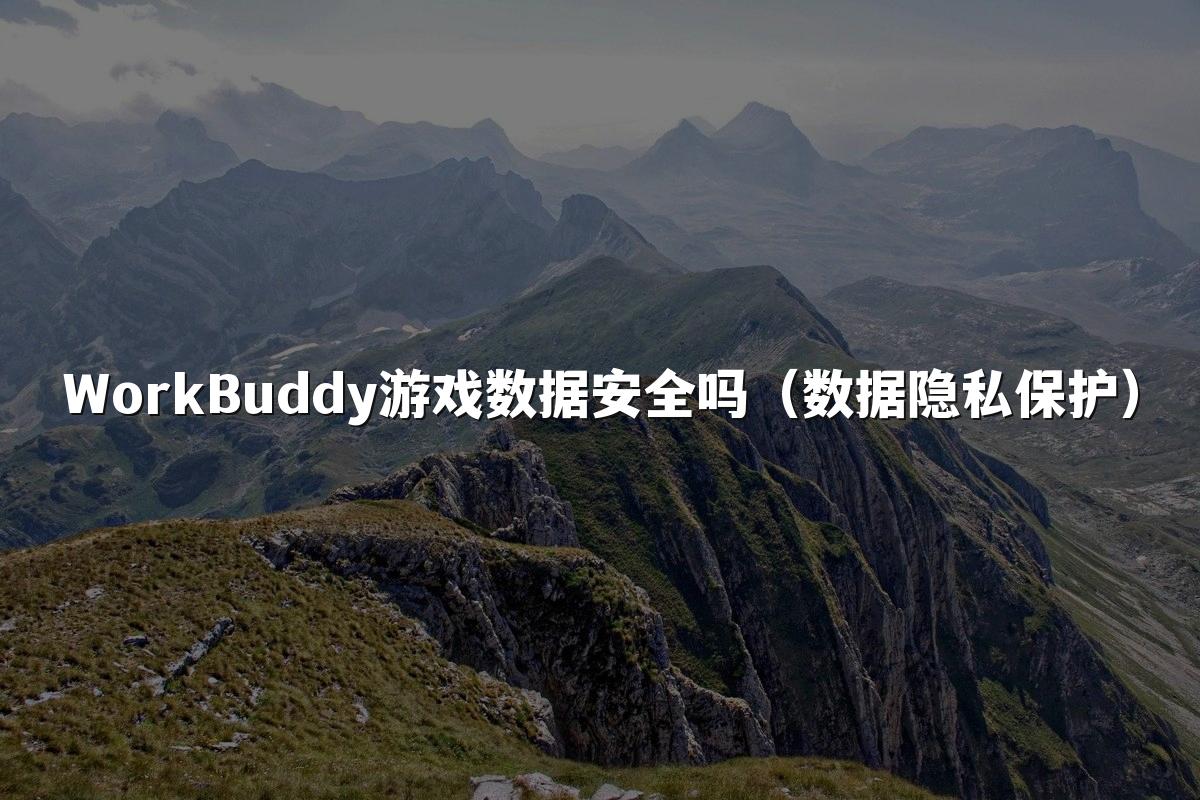 WorkBuddy游戏数据安全吗（数据隐私保护）