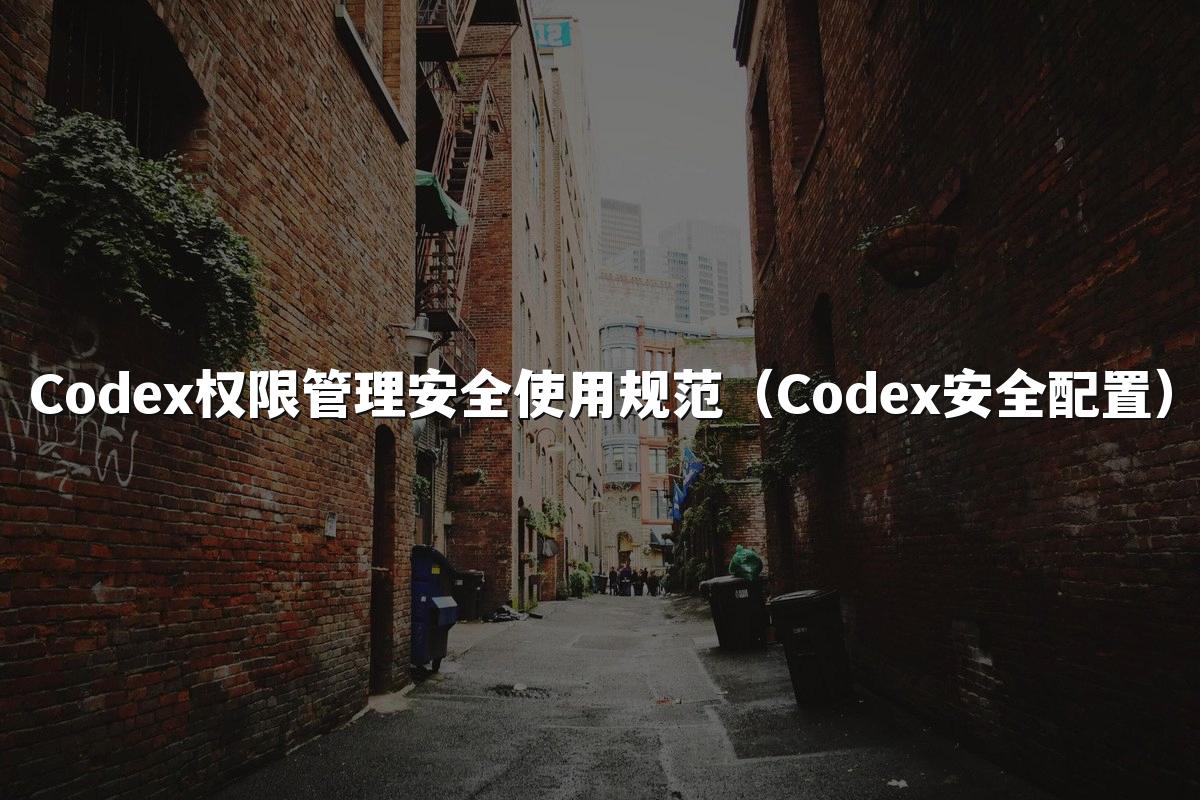 Codex权限管理安全使用规范（Codex安全配置）