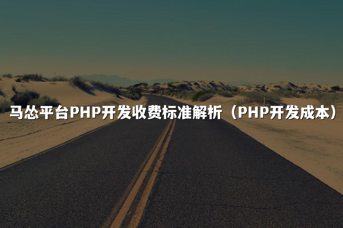 马怂平台PHP开发收费标准解析（PHP开发成本）