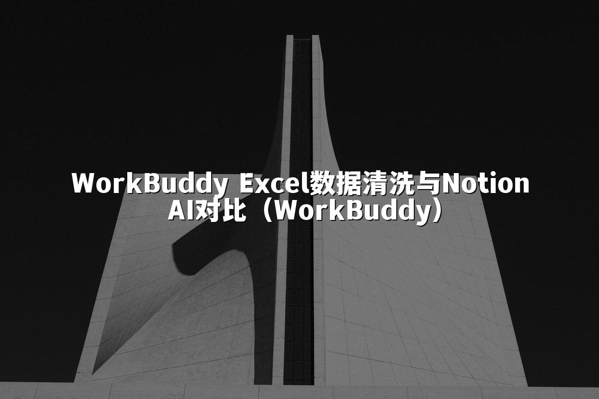 WorkBuddy Excel数据清洗与Notion AI对比（WorkBuddy）