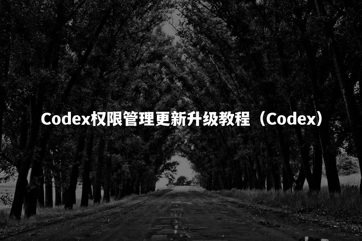 Codex权限管理更新升级教程（Codex）