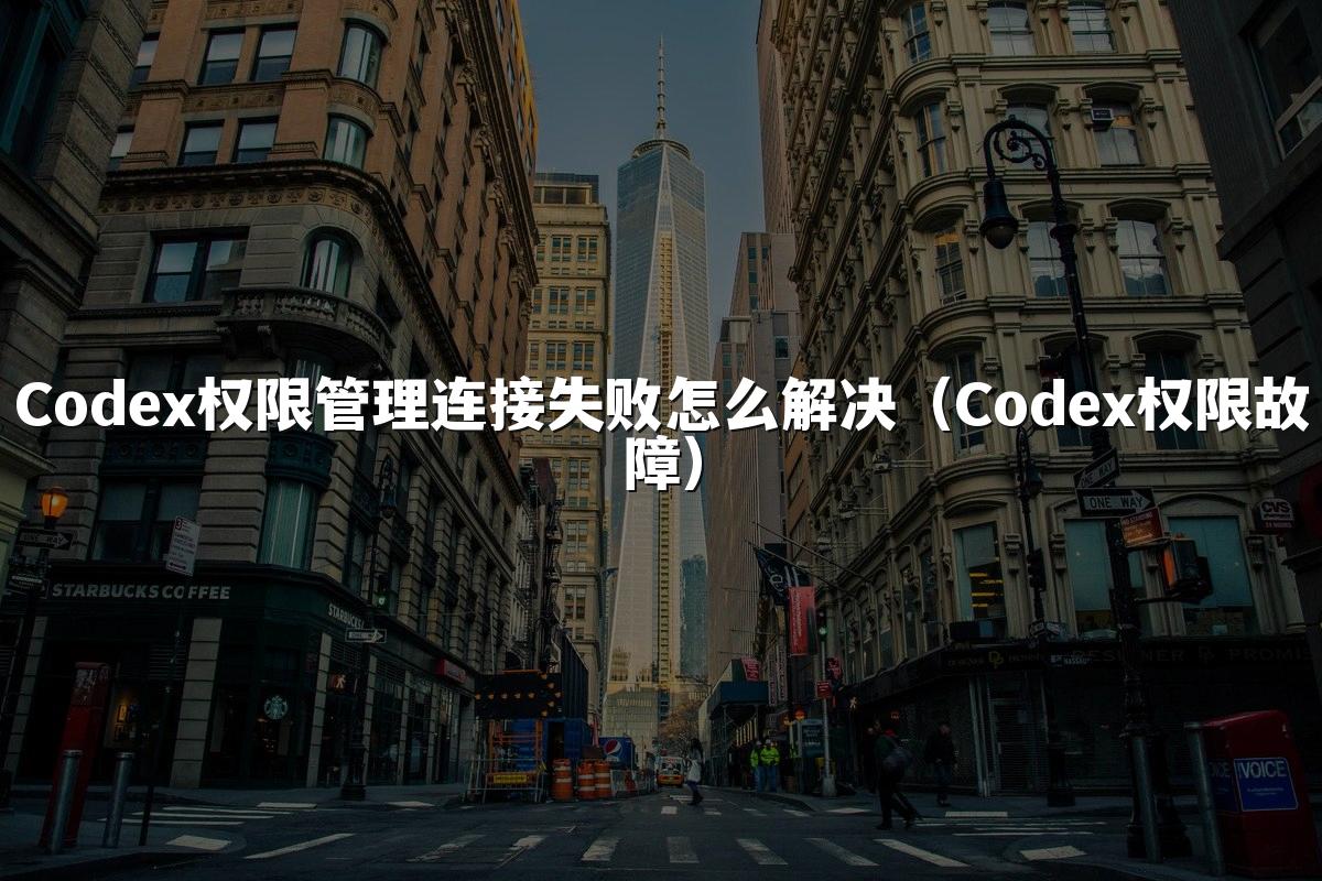 Codex权限管理连接失败怎么解决（Codex权限故障）