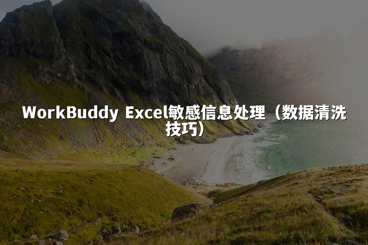 WorkBuddy Excel敏感信息处理（数据清洗技巧）