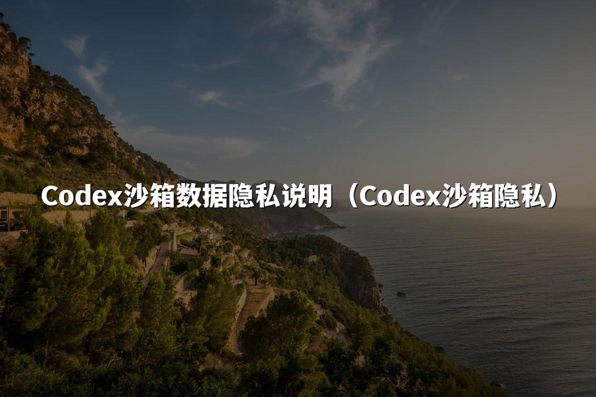 Codex沙箱数据隐私说明（Codex沙箱隐私）