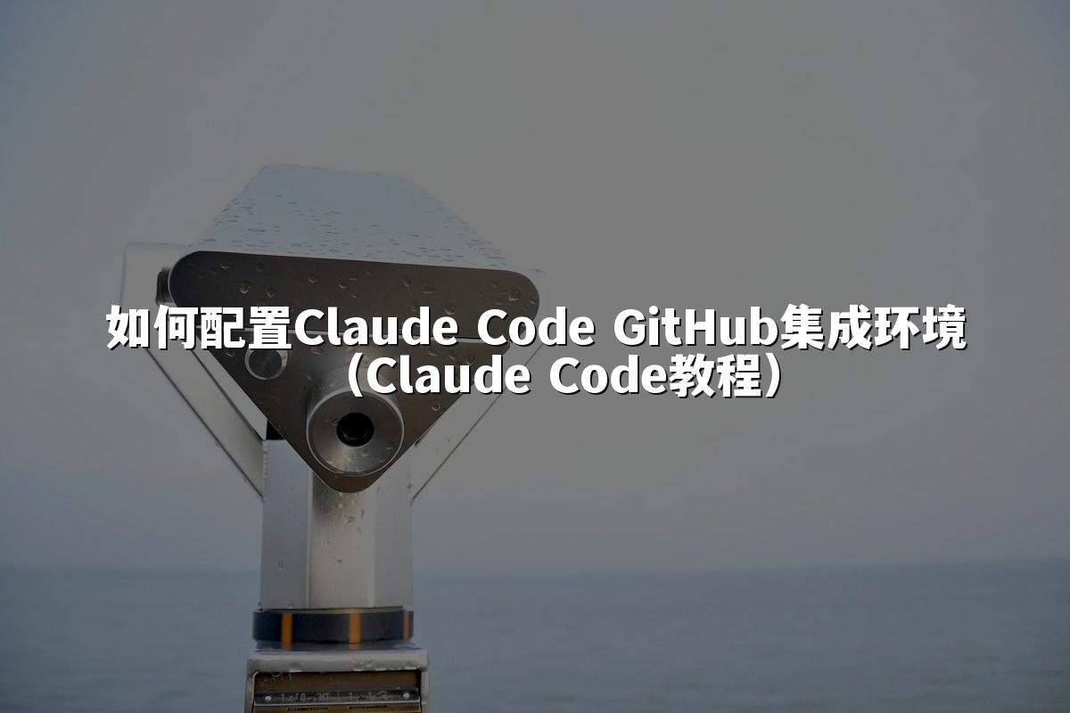 如何配置Claude Code GitHub集成环境(Claude Code教程)