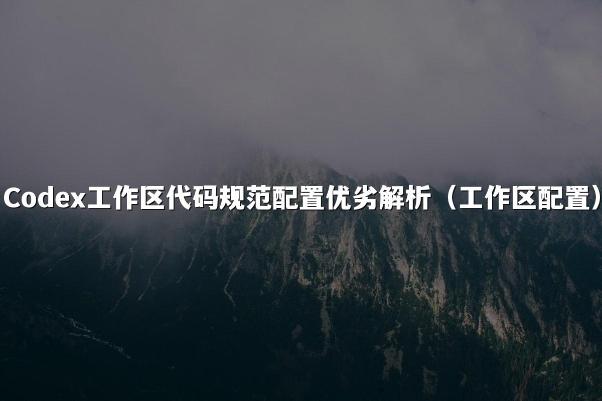 Codex工作区代码规范配置优劣解析（工作区配置）
