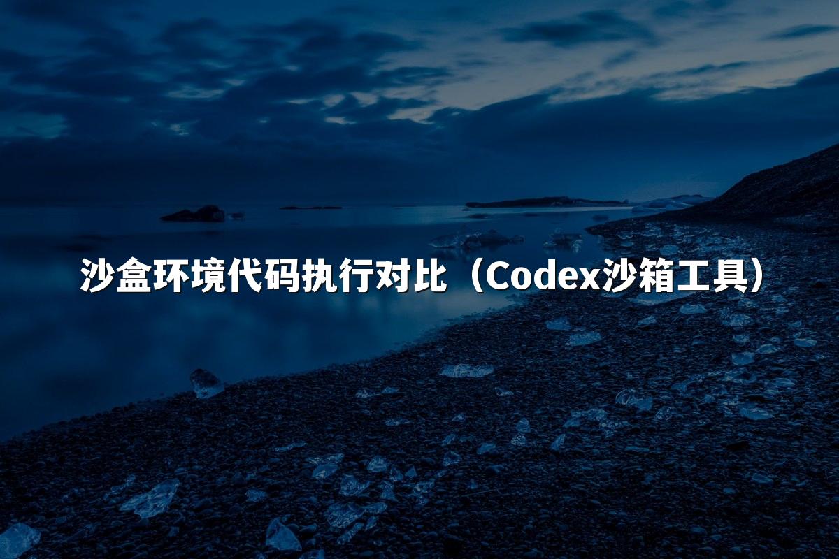 沙盒环境代码执行对比(Codex沙箱工具)