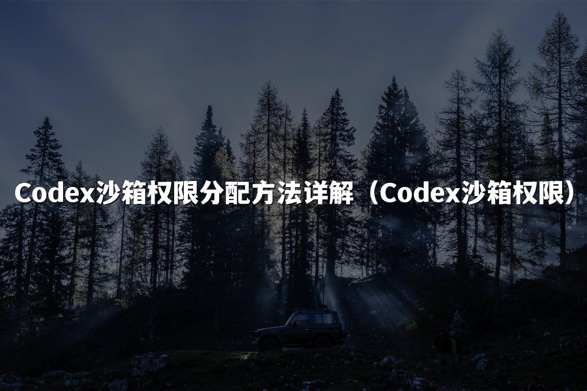 Codex沙箱权限分配方法详解(Codex沙箱权限)