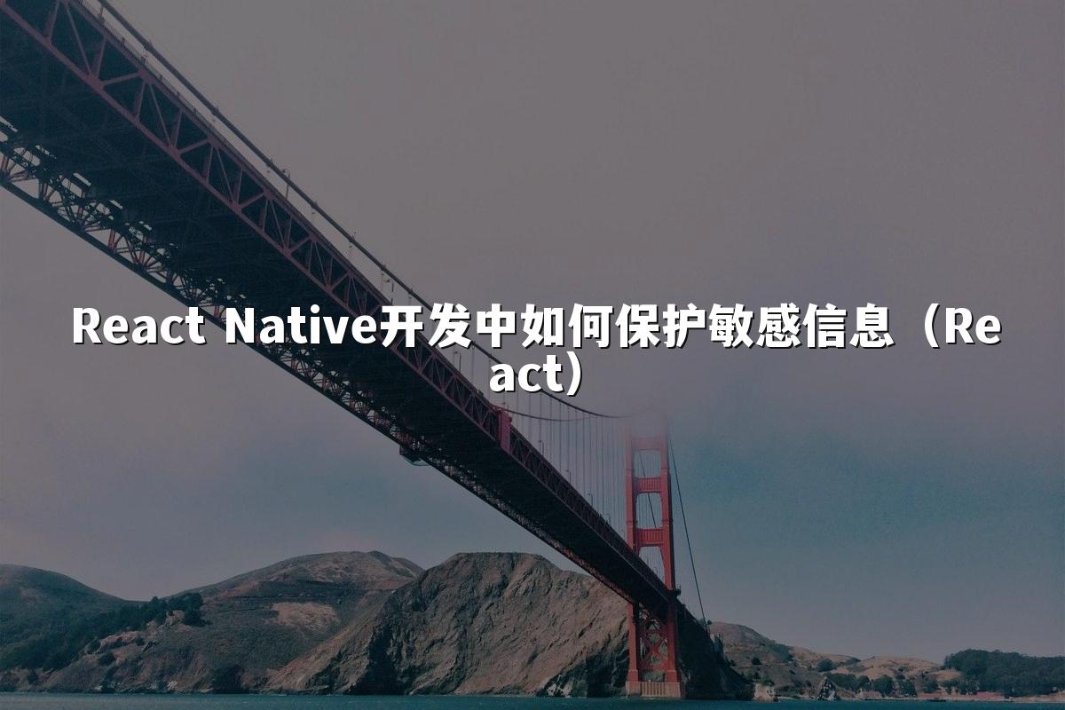 React Native开发中如何保护敏感信息（React）