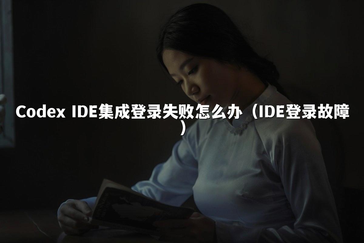 Codex IDE集成登录失败怎么办（IDE登录故障）