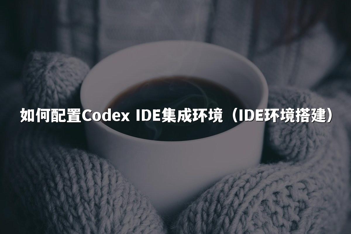 如何配置Codex IDE集成环境（IDE环境搭建）