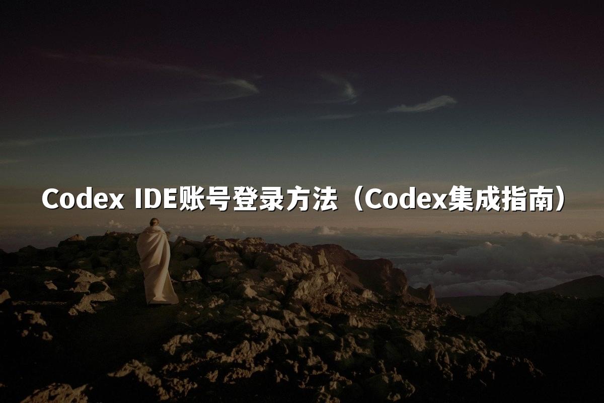 Codex IDE账号登录方法（Codex集成指南）