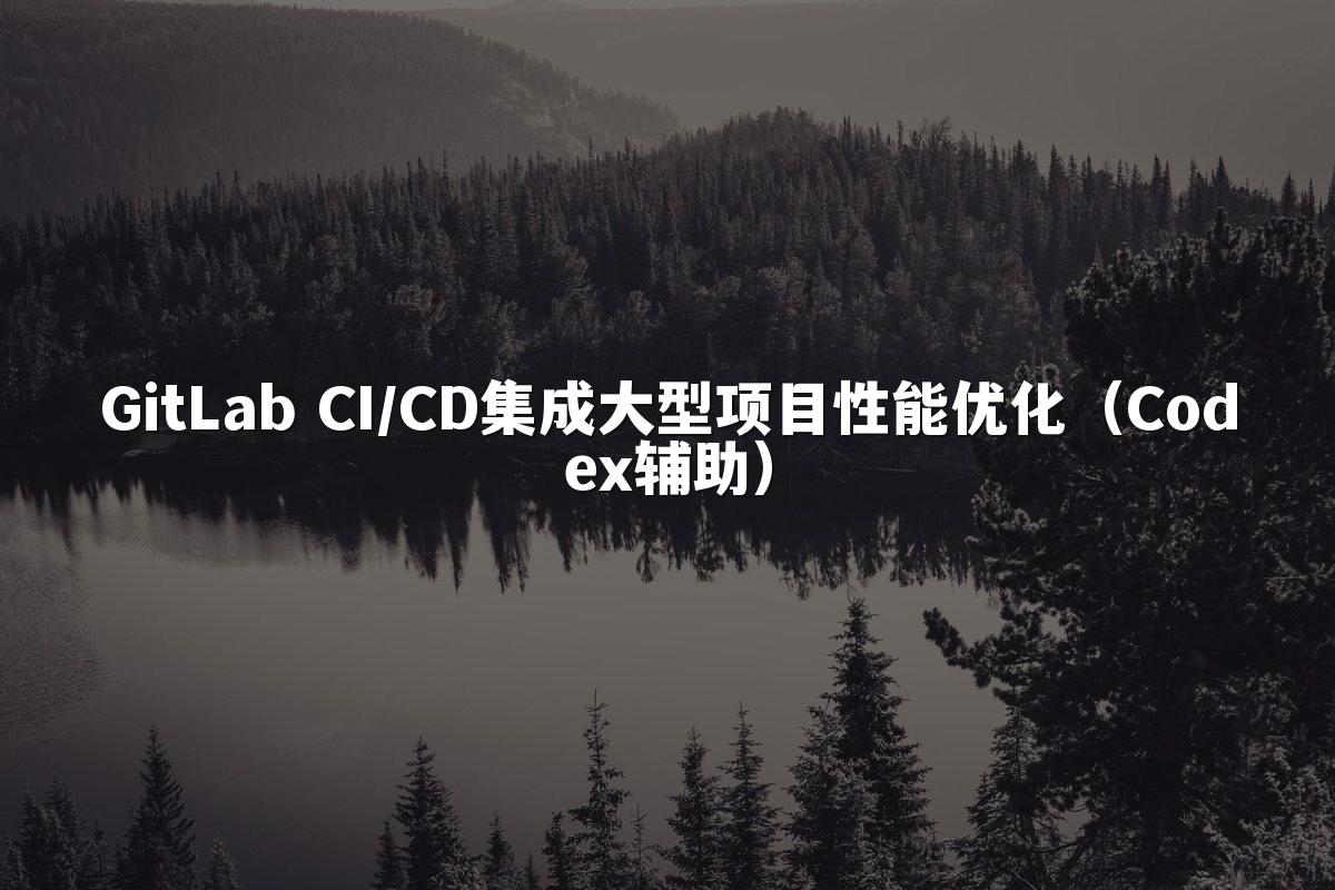 GitLab CI/CD集成大型项目性能优化(Codex辅助)