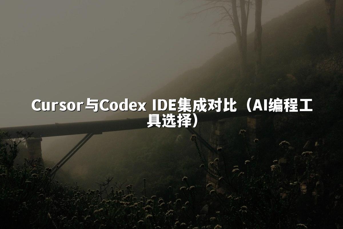 Cursor与Codex IDE集成对比(AI编程工具选择)