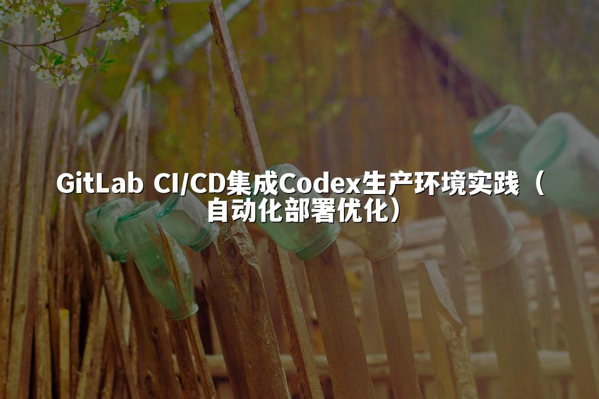GitLab CI/CD集成Codex生产环境实践(自动化部署优化)