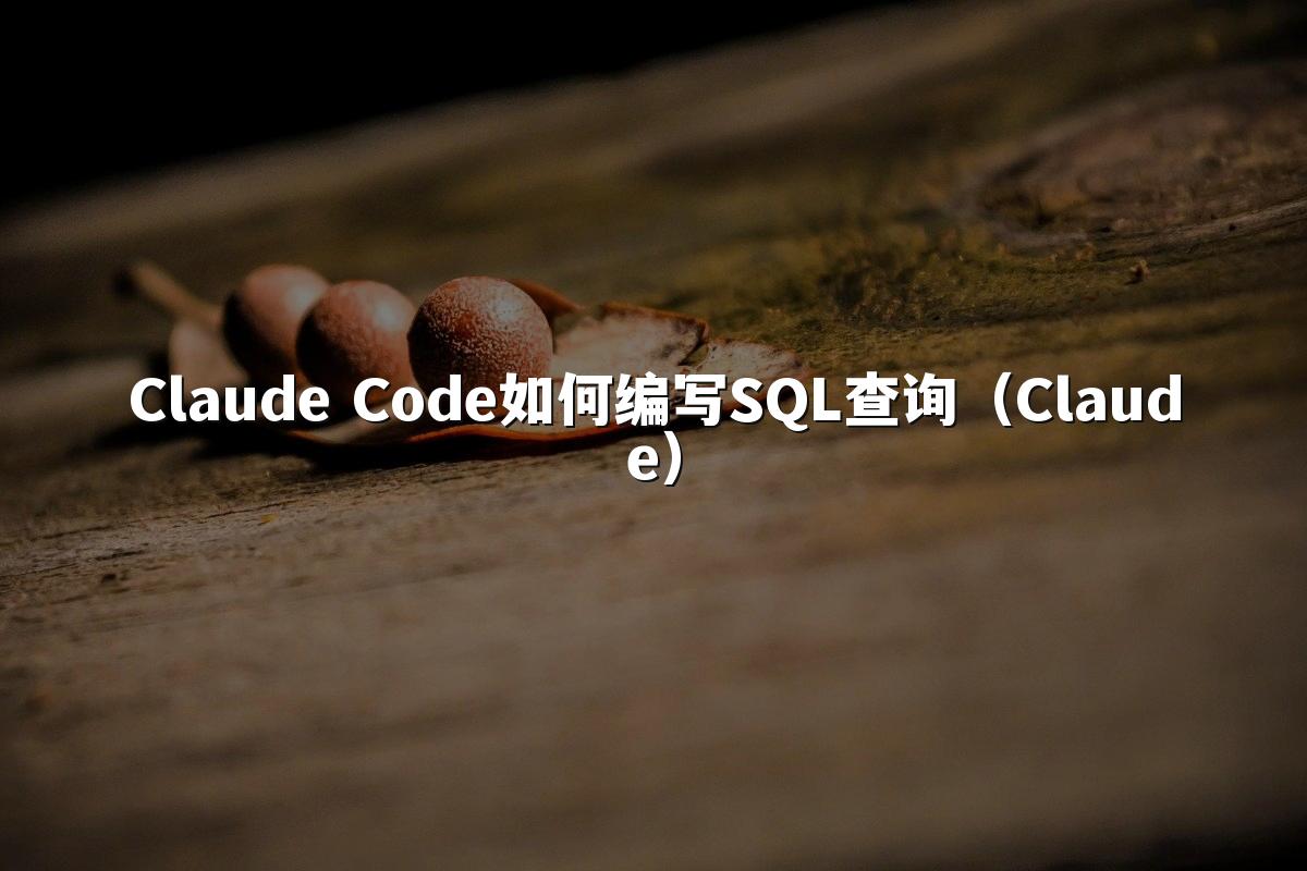 Claude Code如何编写SQL查询(Claude)