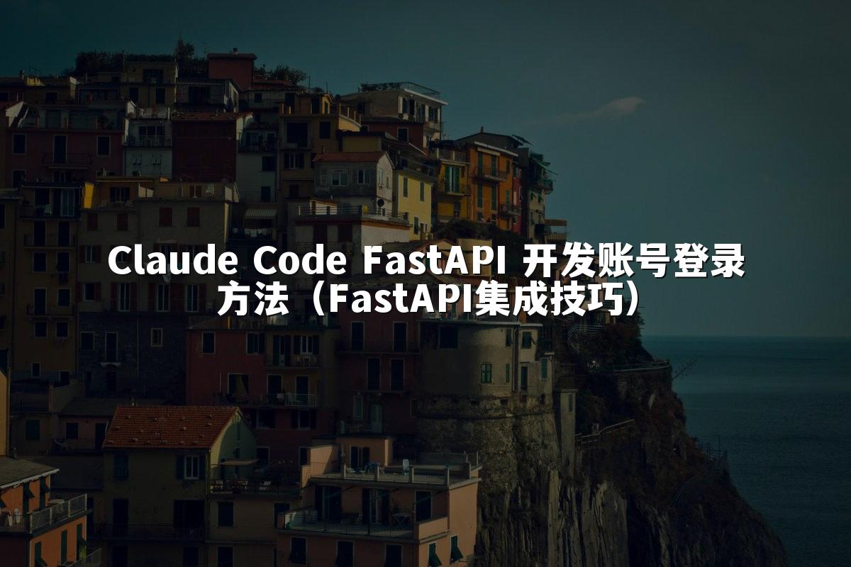 Claude Code FastAPI 开发账号登录方法（FastAPI集成技巧）