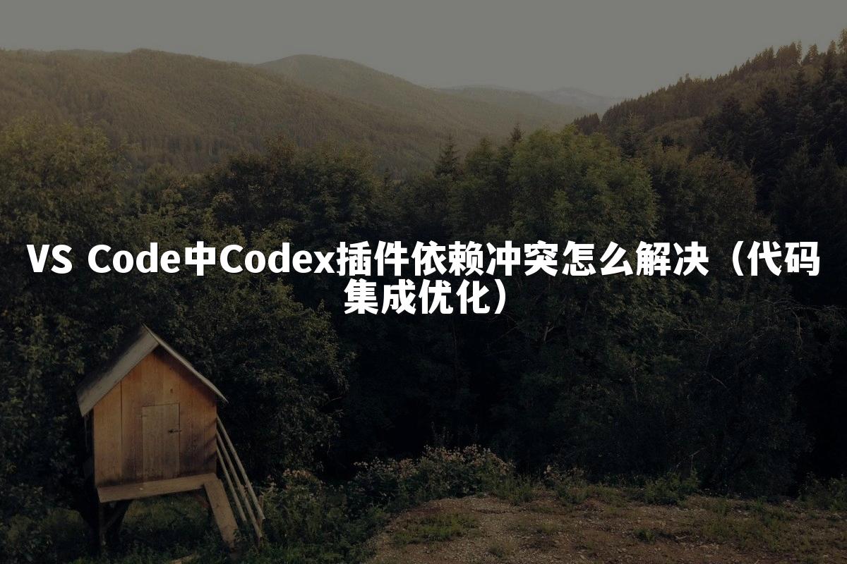VS Code中Codex插件依赖冲突怎么解决(代码集成优化)