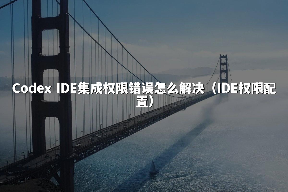 Codex IDE集成权限错误怎么解决（IDE权限配置）