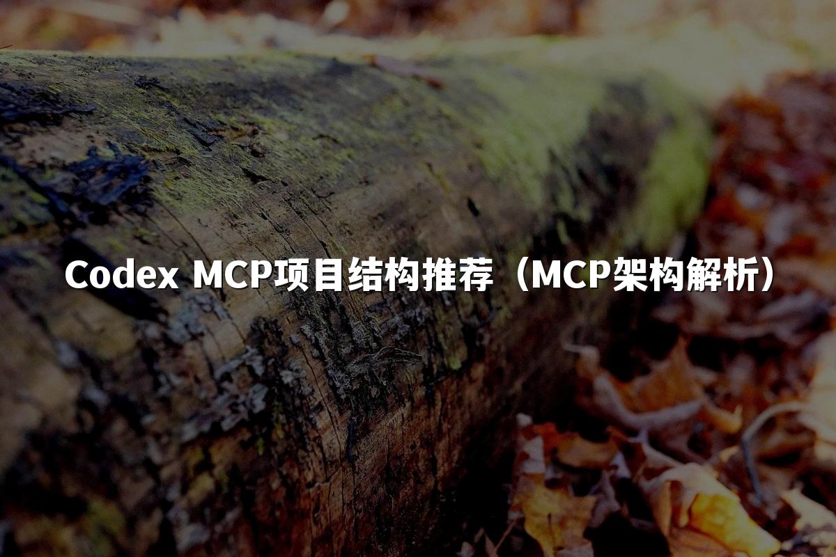 Codex MCP项目结构推荐（MCP架构解析）