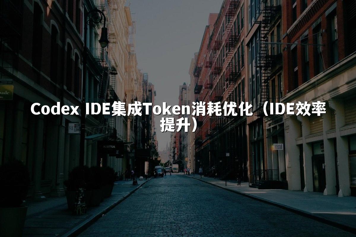 Codex IDE集成Token消耗优化(IDE效率提升)