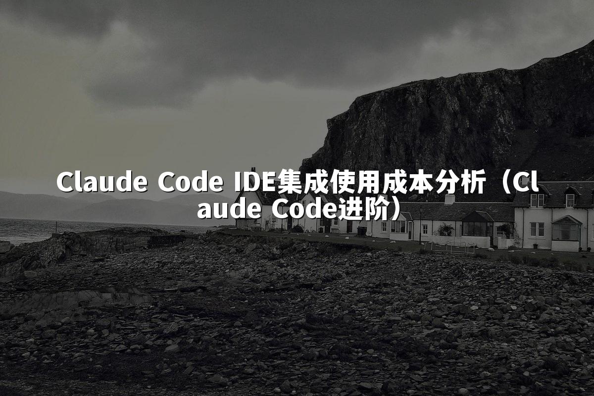Claude Code IDE集成使用成本分析（Claude Code进阶）