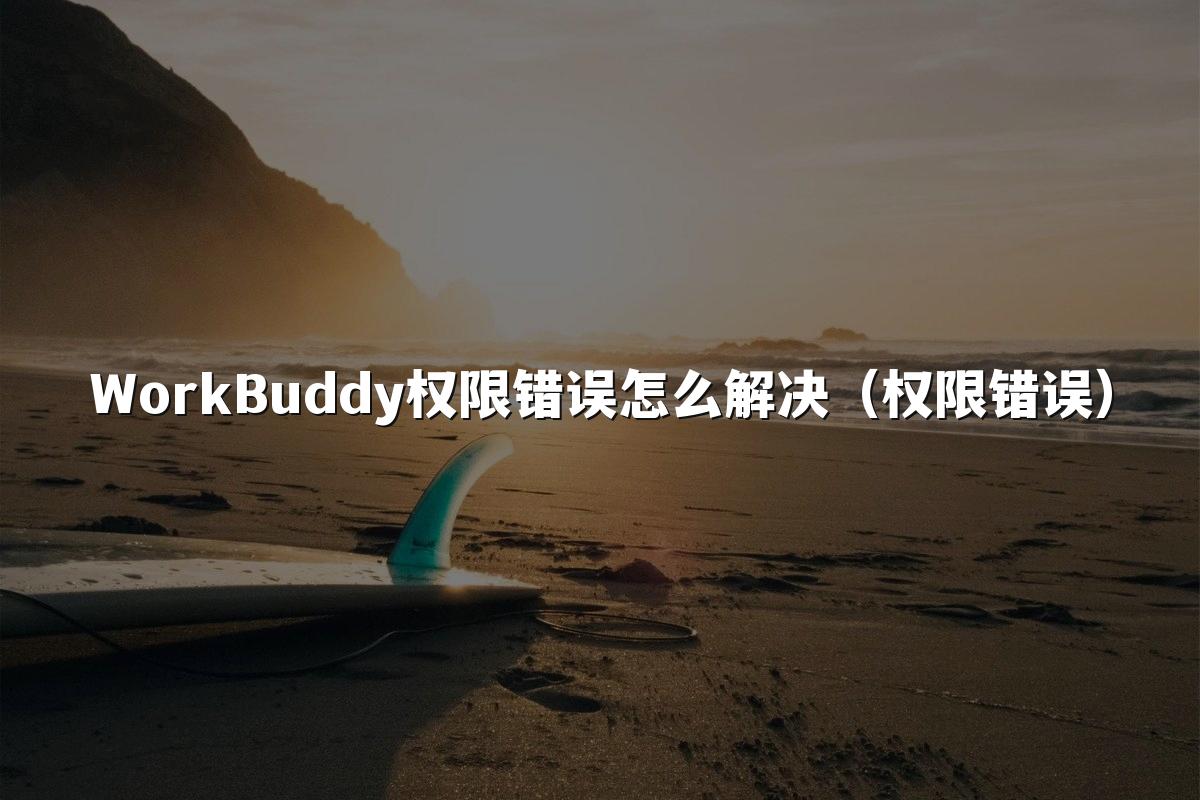 WorkBuddy权限错误怎么解决（权限错误）