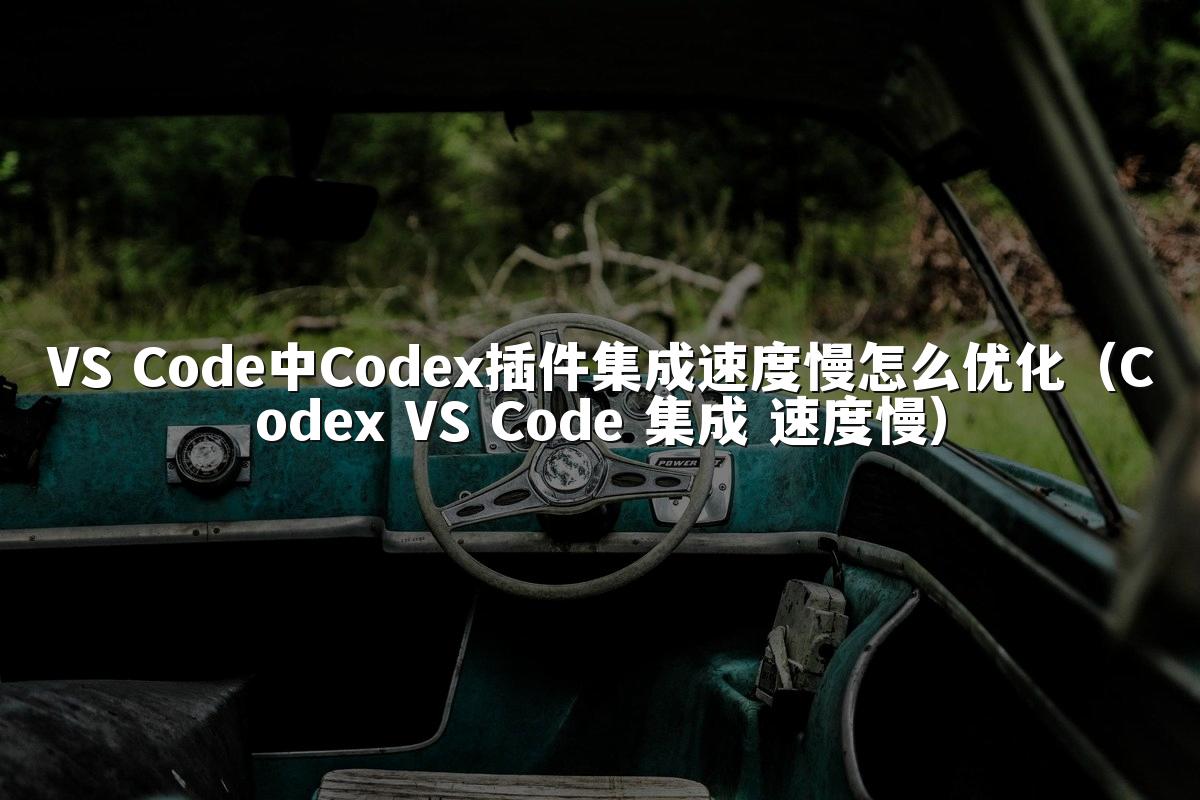 VS Code中Codex插件集成速度慢怎么优化(Codex VS Code 集成 速度慢)