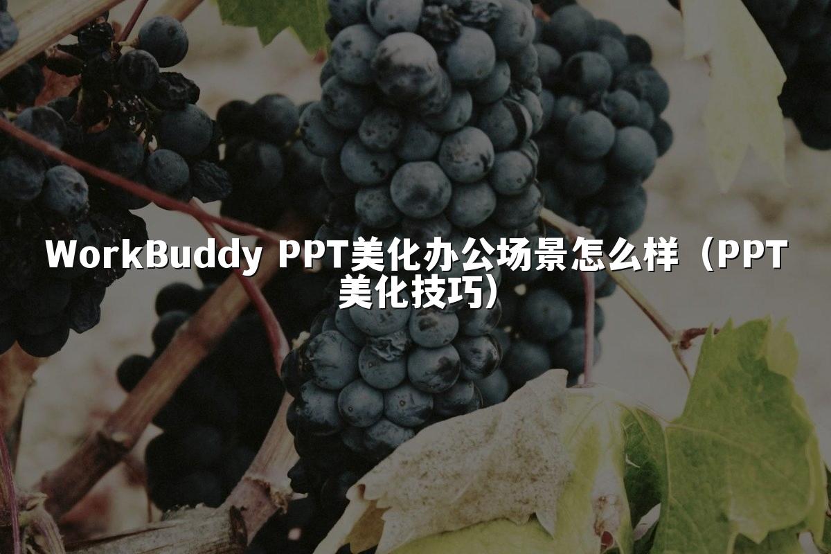 WorkBuddy PPT美化办公场景怎么样(PPT美化技巧)
