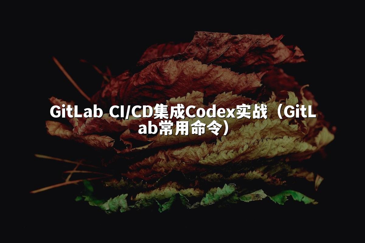 GitLab CI/CD集成Codex实战(GitLab常用命令)