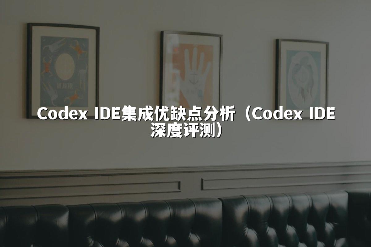 Codex IDE集成优缺点分析（Codex IDE深度评测）