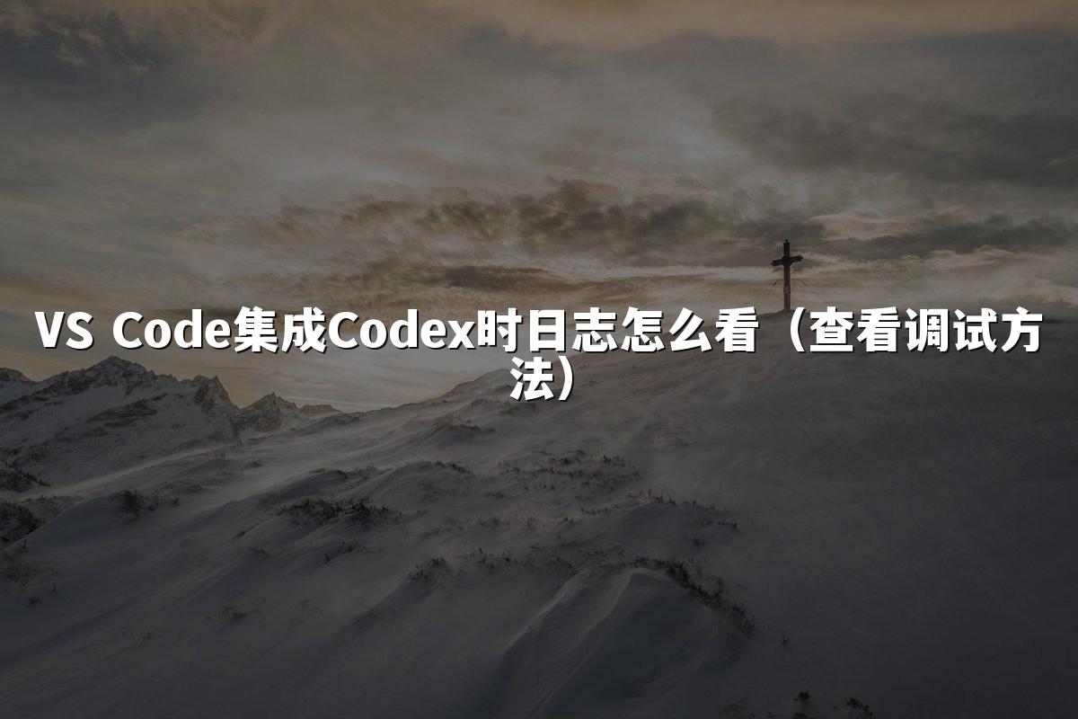 VS Code集成Codex时日志怎么看（查看调试方法）