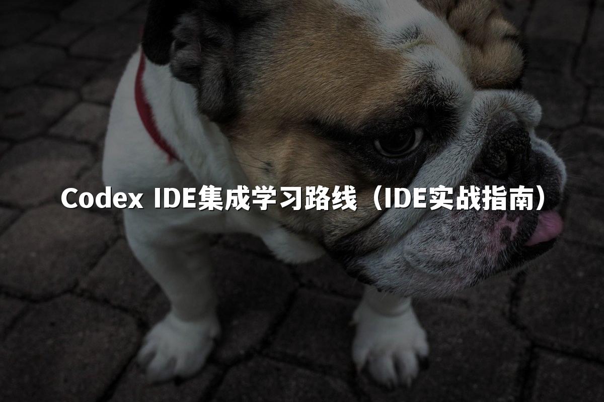 Codex IDE集成学习路线(IDE实战指南)