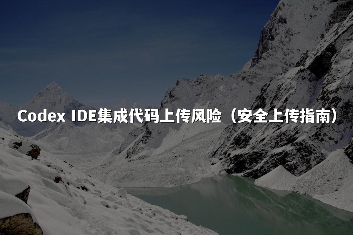 Codex IDE集成代码上传风险（安全上传指南）