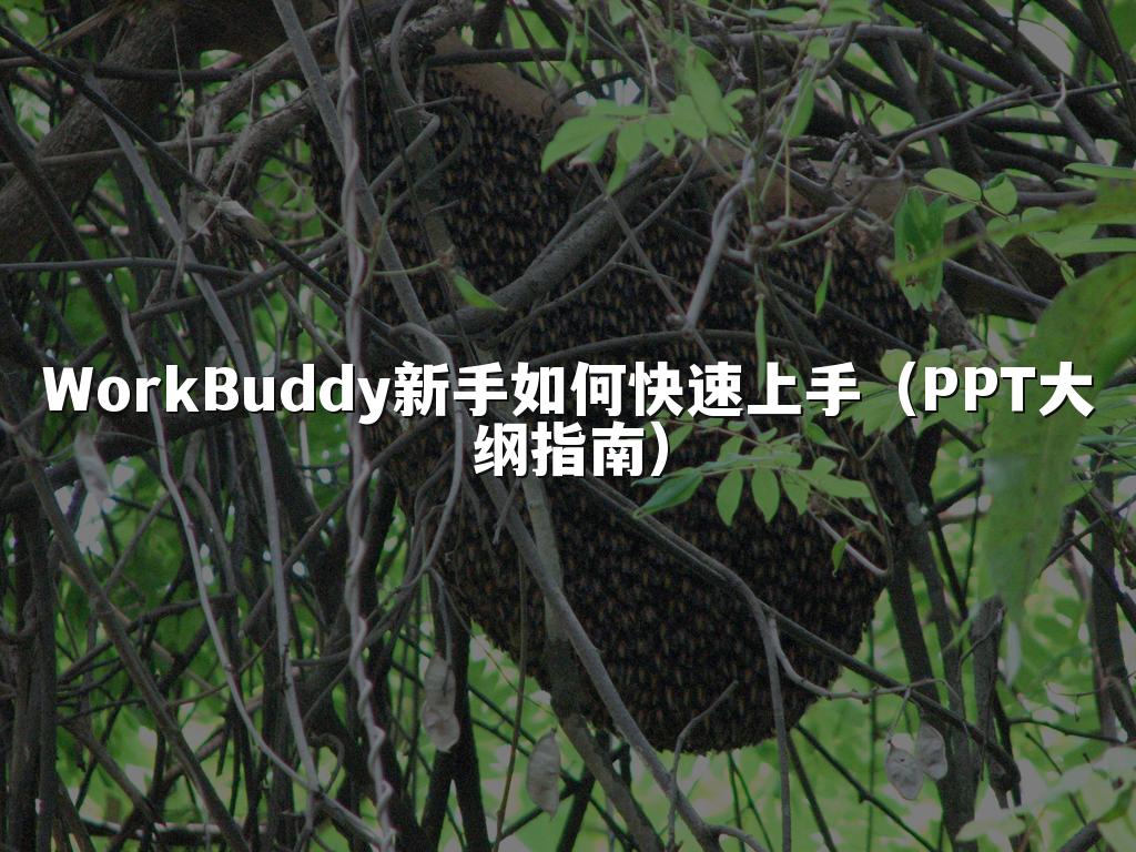 WorkBuddy新手如何快速上手（PPT大纲指南）
