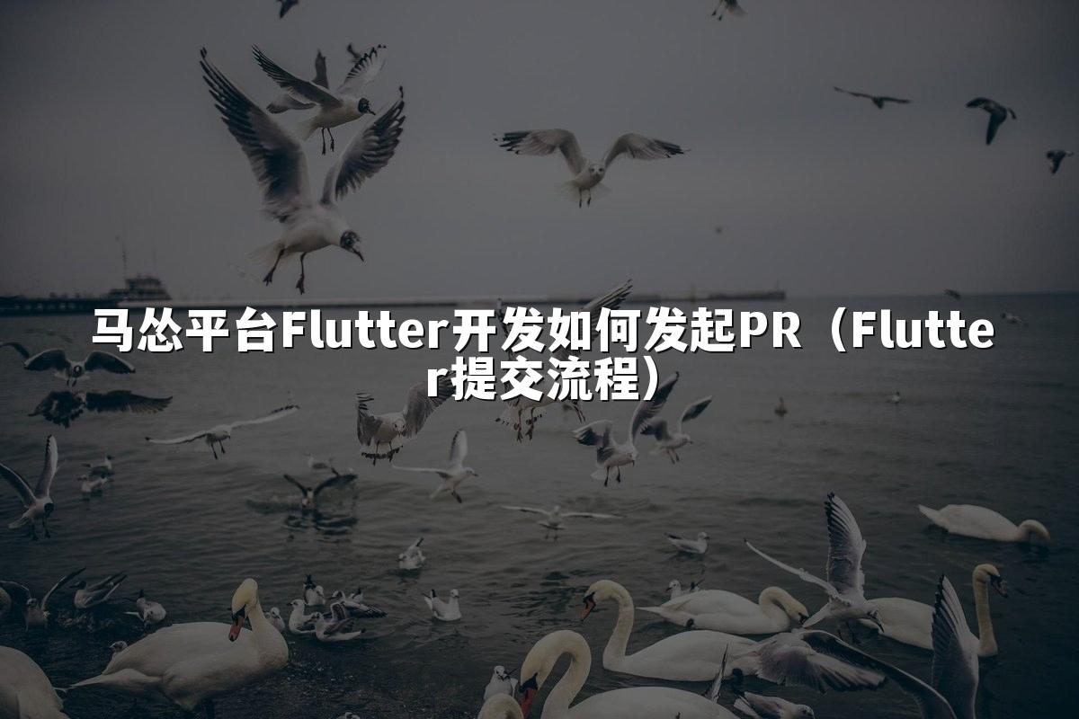 马怂平台Flutter开发如何发起PR(Flutter提交流程)