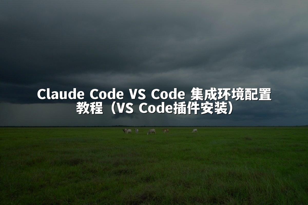 Claude Code VS Code 集成环境配置教程（VS Code插件安装）