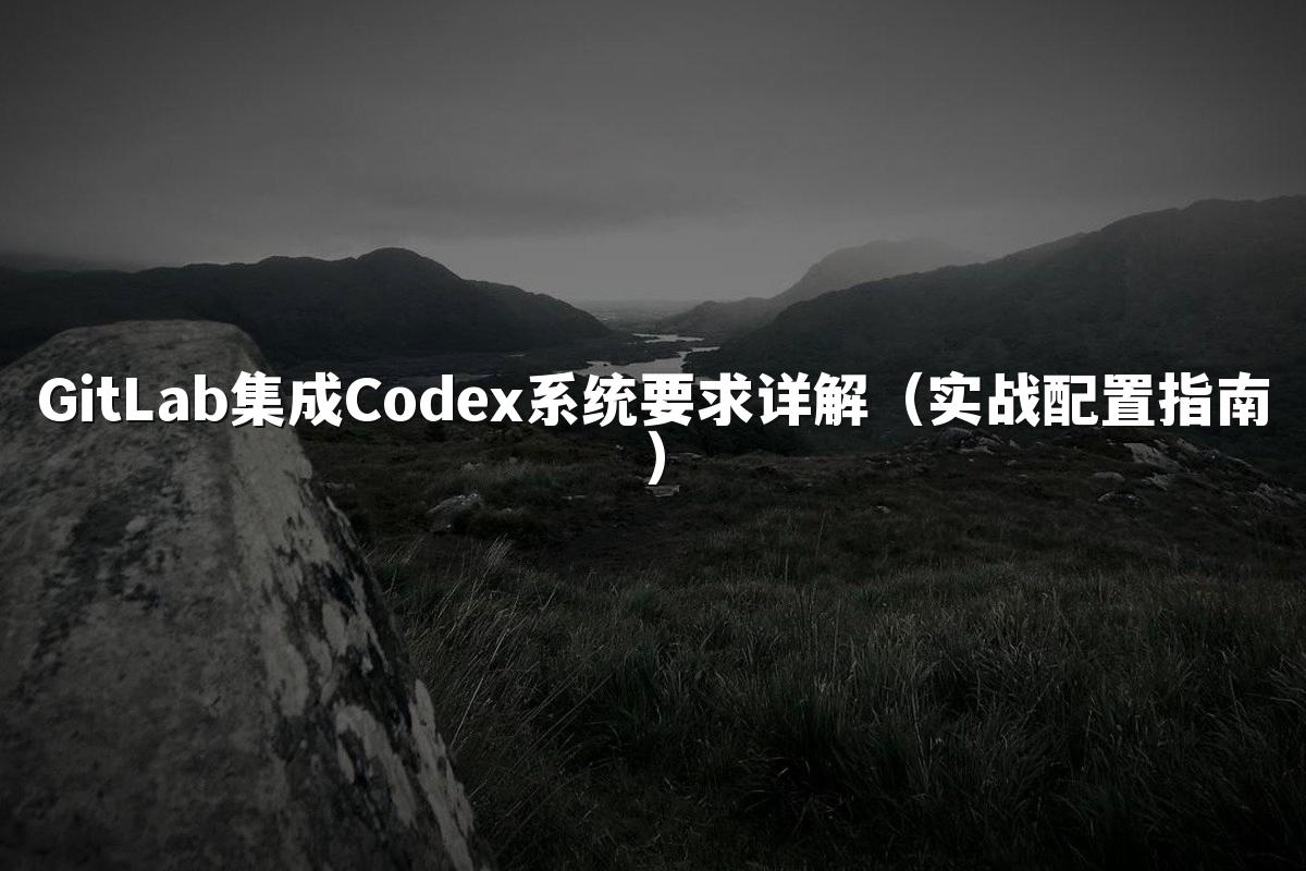 GitLab集成Codex系统要求详解(实战配置指南)