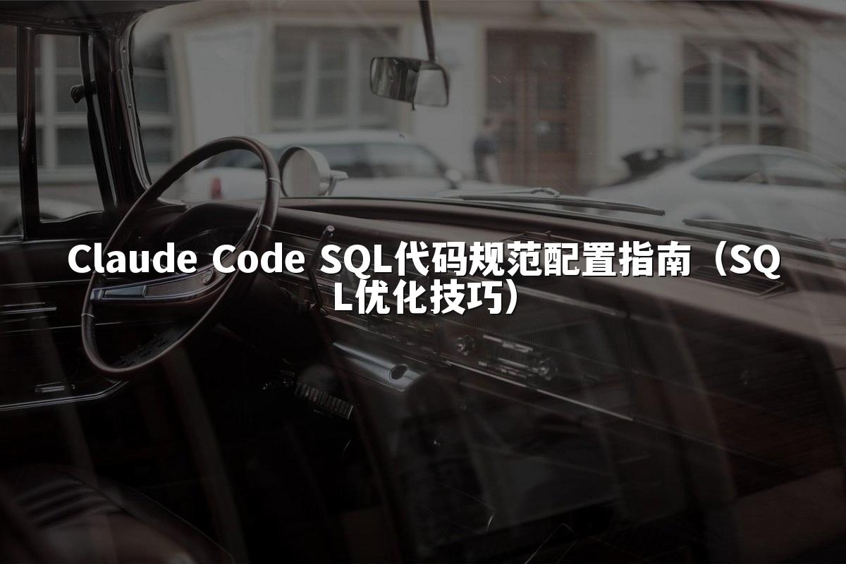 Claude Code SQL代码规范配置指南（SQL优化技巧）
