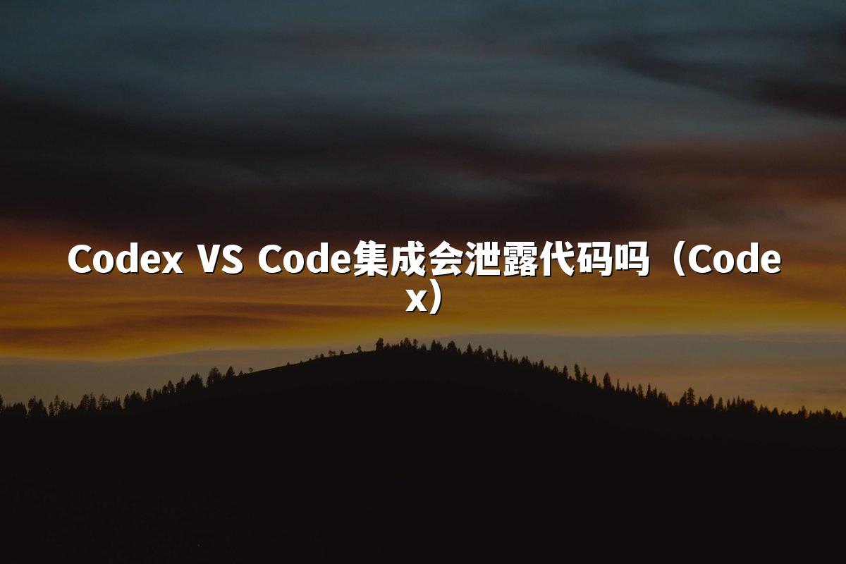 Codex VS Code集成会泄露代码吗(Codex)